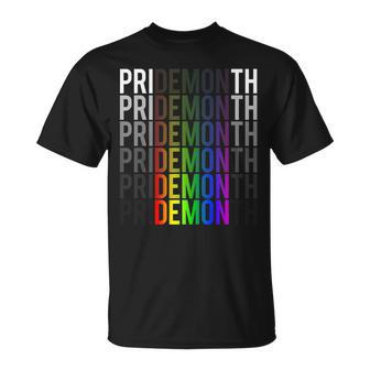 Demon Pride Month Lgbt Gay Pride Month Transgender Lesbian  Unisex T-Shirt