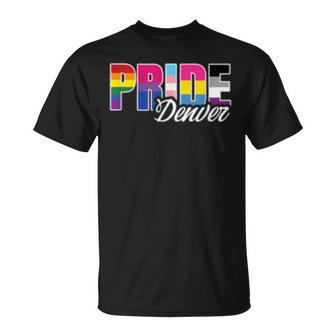 Denver Colorado Gay Pride Lesbian Bisexual Transgender Pan Unisex T-Shirt | Mazezy