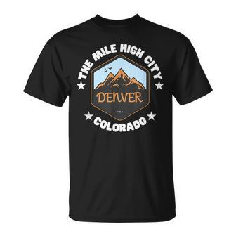 Denver Colorado Mile High City Pride 1858 Rocky Mountains Unisex T-Shirt | Mazezy