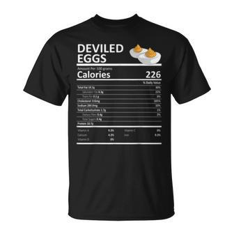 Deviled Eggs Nutritional Facts Thanksgiving X-Mas Gift Unisex T-Shirt | Mazezy