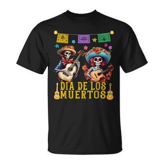 Dia De Los Muertos Costume Day Of The Dead Skeleton Dancing T-Shirt - Seseable