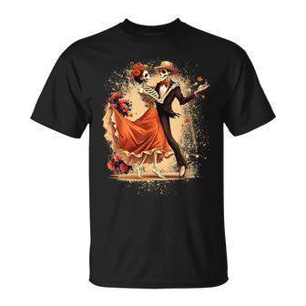 Dia De Los Muertos Skeletons Dancing Mexican Day Of The Dead T-Shirt - Monsterry AU