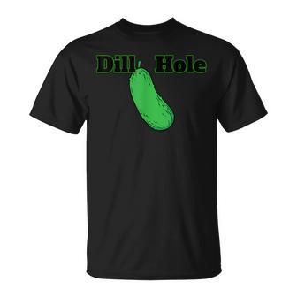 Dill Hole Large Green Dill Pickle T-Shirt | Mazezy
