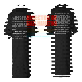 Director Of Sales Marketing Vintage Definition Magician T-Shirt | Mazezy