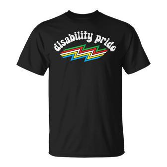 Disabled Pride Proud Handicap Disability Pride Month Flag Unisex T-Shirt - Seseable