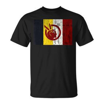 Distressed American Indian Movement T-Shirt | Mazezy