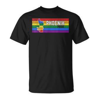 Distressed Phoenix Lgbt Pride Unisex T-Shirt | Mazezy