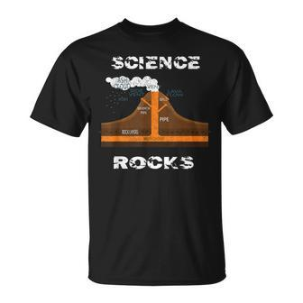 Distressed Science Rocks Volcano Science Camp T-Shirt | Mazezy