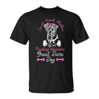 Dog Breed Mom Dog Owner Great Dane Mom Unisex T-Shirt - Monsterry