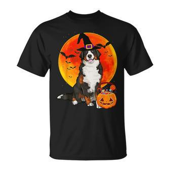 Dog Halloween Bernese Mountain Dog Jack O Lantern Pumpkin T-Shirt