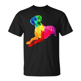 Dog Lover Gifts Great Dane For Women Colorful Great Dane Men Unisex T-Shirt - Monsterry UK
