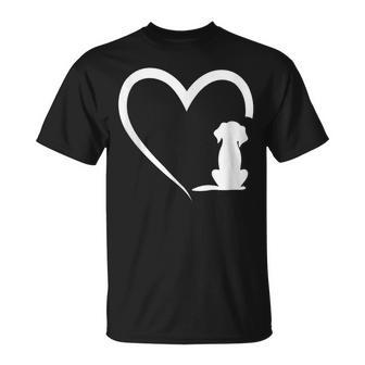 Dog Loves Heart Dog Paw Heart Dogs T-shirt - Thegiftio UK