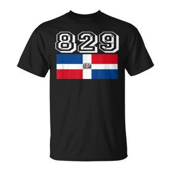 Dominican Republic Flag Area Code 829 Dr T-Shirt | Mazezy