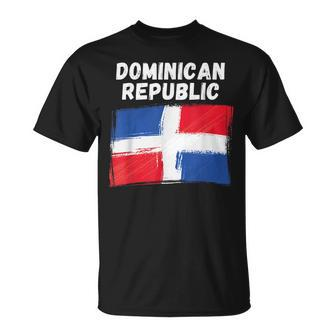 Dominican Republic Flag Vintage Grunge Dominican Flag T-Shirt - Seseable