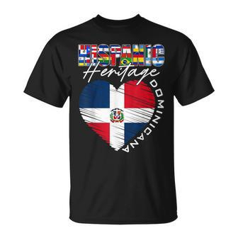 Dominicana Hispanic Heritage Month Dominican Republic Flag T-Shirt - Seseable