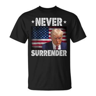 Donald Trump President Hot Never Surrender Usa Flag T-Shirt | Mazezy