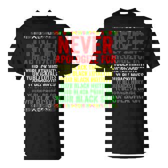 Dont Apologize For Your Blackness Junenth Black History Unisex T-Shirt | Mazezy