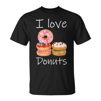 Donut Lover I Love Donuts Doughnut Sprinkles Unisex T-Shirt | Mazezy