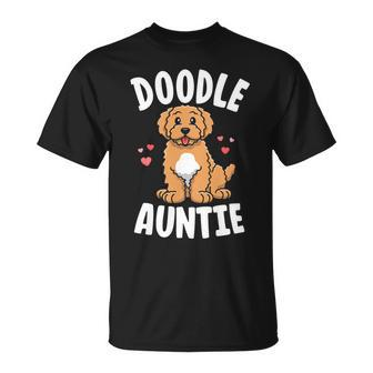 Doodle Auntie Goldendoodle Shirts Women Kawaii Dog Aunt Unisex T-Shirt - Monsterry DE