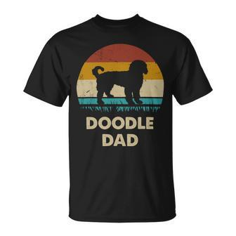 Doodle Dad For Men Goldendoodle Dog Vintage Gift Dad Unisex T-Shirt - Monsterry