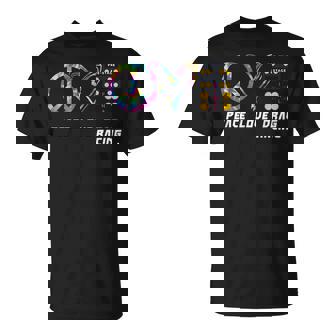 Drag Racing Race Car Girl Retro Tie Dye Peace Love Drag Racing Funny Gifts Unisex T-Shirt | Mazezy