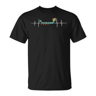Dragon Boat Racing Paddle Ekg Heartbeat T-Shirt | Mazezy