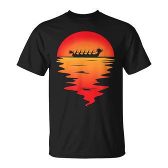 Dragon Boat Racing Team Sunset T-Shirt | Mazezy