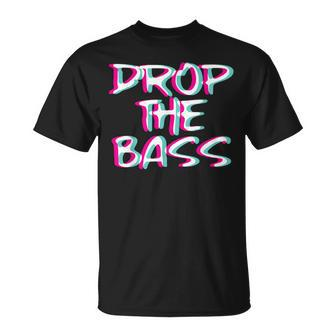 Drop The Bass Outfit I Trippy Edm Festival Clothing Techno T-Shirt | Mazezy