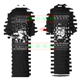 Drums Ugly Christmas Sweater Music Band Xmas Drummer Pj T-Shirt | Mazezy