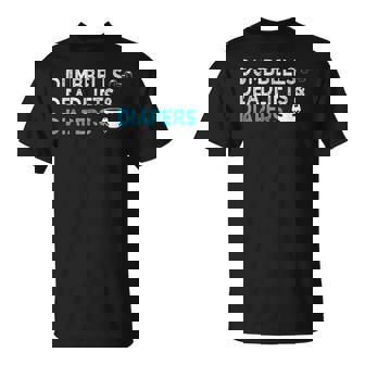 Dumbbells Deadlifts Diapers Bodybuilder Gym Father Unisex T-Shirt | Mazezy