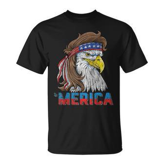 Eagle Mullet 4Th Of July Usa American Flag Eagle Merica Unisex T-Shirt | Mazezy