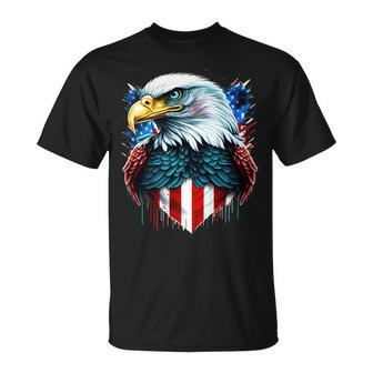 Eagle Of Freedom Merica Patriotic Usa Flag 4Th Of July 2023 Unisex T-Shirt | Mazezy CA