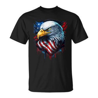 Eagle Of Freedom Merica Patriotic Usa Flag 4Th Of July 2023 Unisex T-Shirt | Mazezy AU