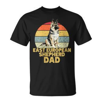 East European Shepherd Dog Dad Retro Dogs Lover & Owner T-Shirt | Mazezy
