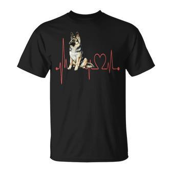 East European Shepherd Dog Heartbeat My Dogs Are My Cardio T-Shirt | Mazezy