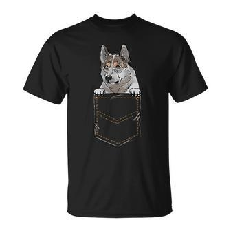 East-Siberian Laika Puppy For A Dog Owner Pet Pocket T-Shirt | Mazezy