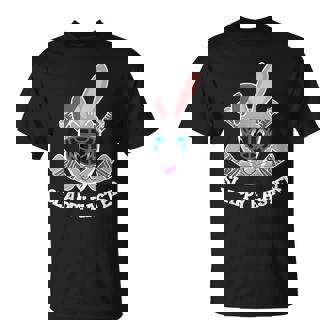 Easter Bunny Hockey Mask Eggs Hunting Rabbit Egg T-Shirt | Mazezy