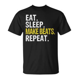 Eat Sleep Make Beats Repeat Music T-Shirt | Mazezy