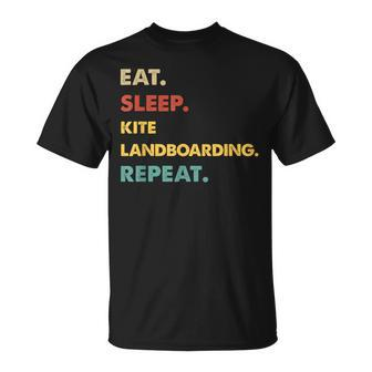 Eat Sleep Kite-Landboarding Repeat Kite-Landboarding T-Shirt | Mazezy