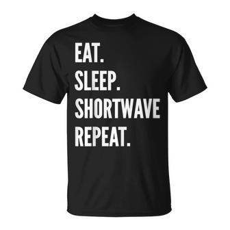 Eat Sleep Shortwave Listening Repeat Favorite Hobby T-Shirt | Mazezy