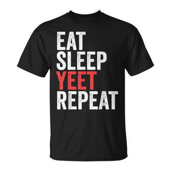 Eat Sleep Yeet Repeat Popular Dance Quote T-Shirt | Mazezy DE