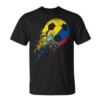 Ecuador Ecuadorian Flag Fan Pride Soccer Player Unisex T-Shirt | Mazezy CA