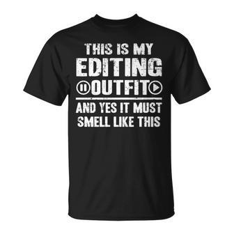 Editing Outfit Video Editor Movie Director Filmmaking T-Shirt | Mazezy