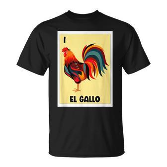El Gallo Mexican Bingo Card Spanish Hispanic The Rooster T-Shirt - Seseable
