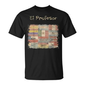 El Profesor Spanish Speaking Country Flags T-Shirt | Mazezy AU