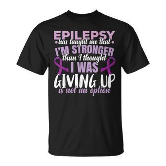 Epilepsy Warrior Purple Ribbon Epilepsy Awareness T-Shirt - Monsterry UK