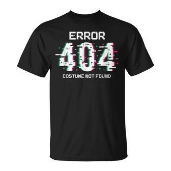 Error 404 Costume Not Found Halloween Coding Coder T-Shirt - Seseable