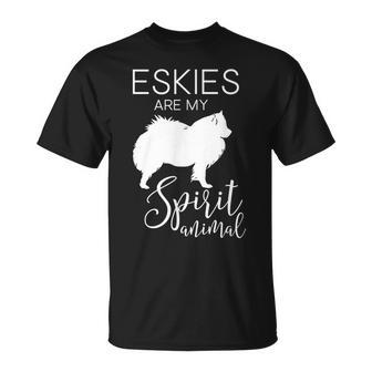 Eskie American Eskimo Dog Spirit Animal J000267 T-Shirt | Mazezy