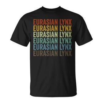 Eurasian Lynx Retro T-Shirt | Mazezy