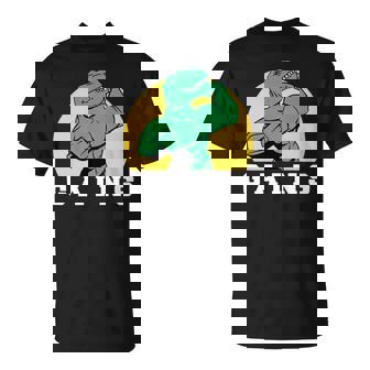 Exercise Motivation Trex Gains Gym Funny Dinosaur 2 Unisex T-Shirt - Monsterry